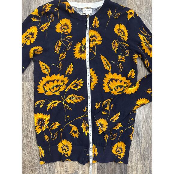 J. Crew Floral Print Cardigan Sweater XS - Picture 3 of 6